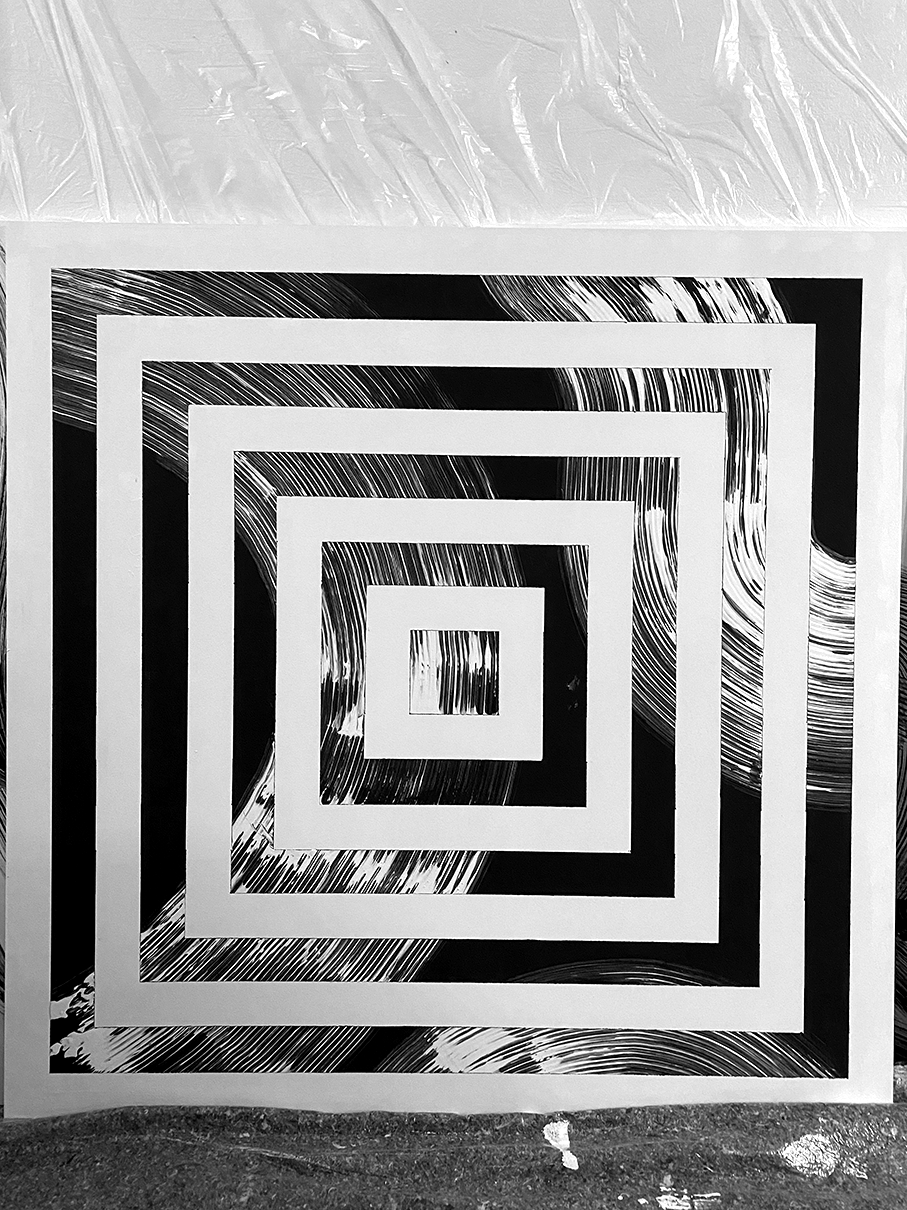 Acryl auf MDF, 100 x 100 cm