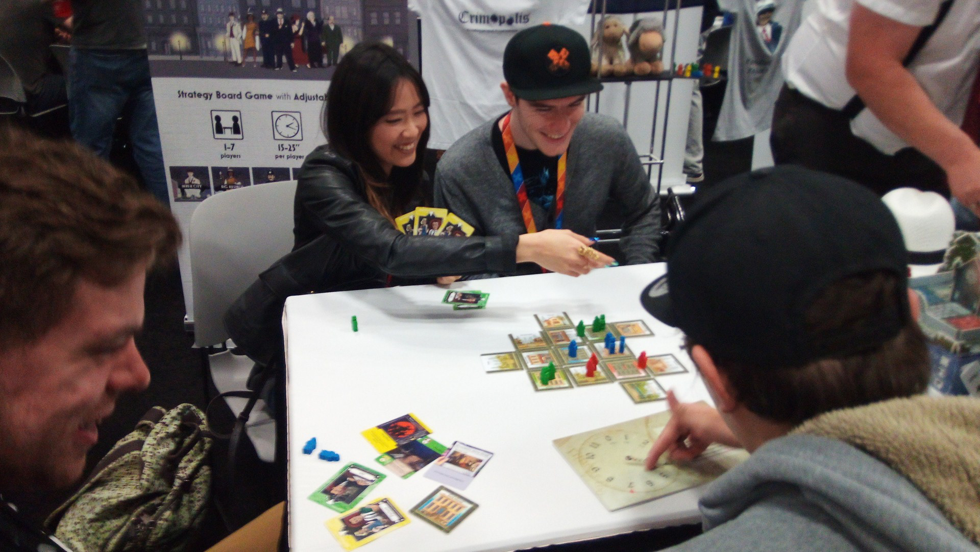 Lots of people were laughing while playing Crimopolis, a strategy game that we originally though causes tinkering