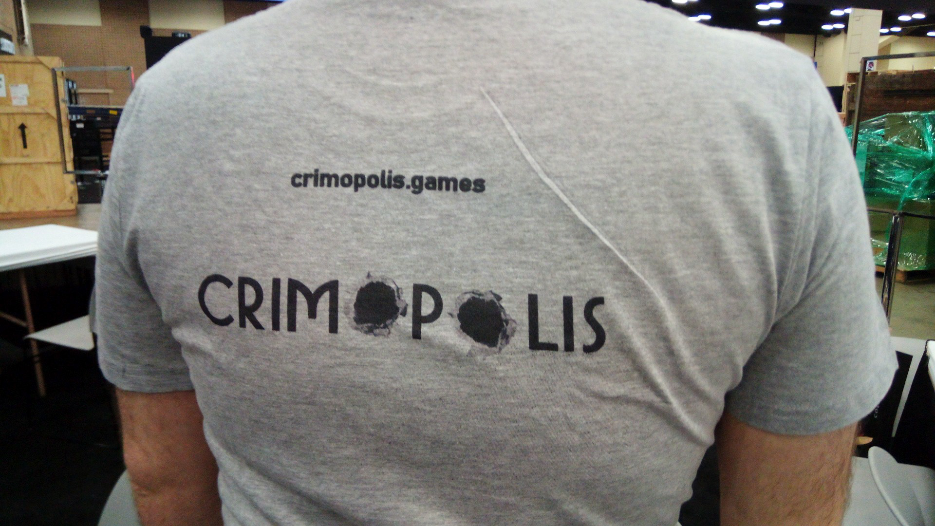 A new fan wearing a Cimopolis T-shirt