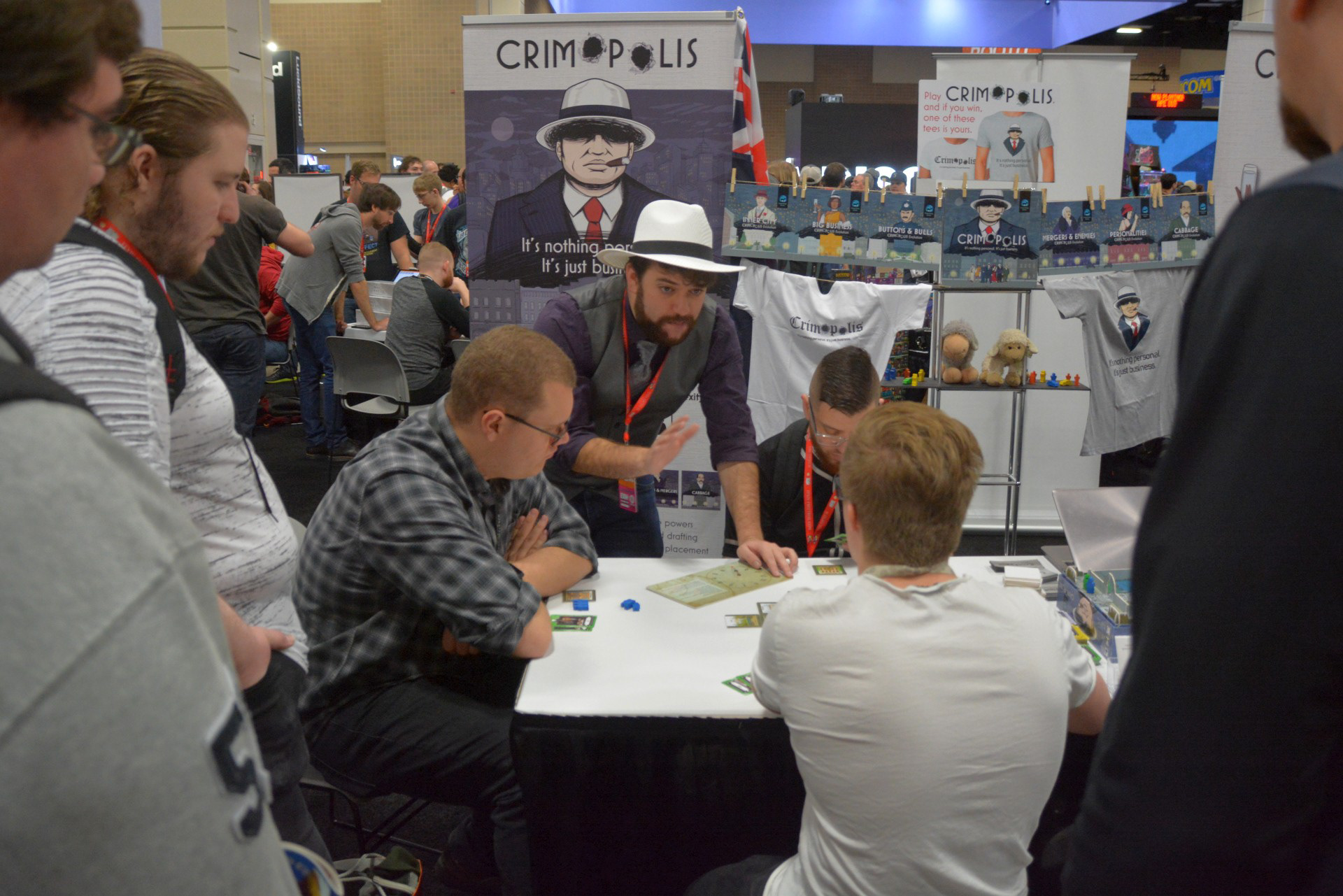 Keith from Reflective Tree Games helping us explain the game to visitors