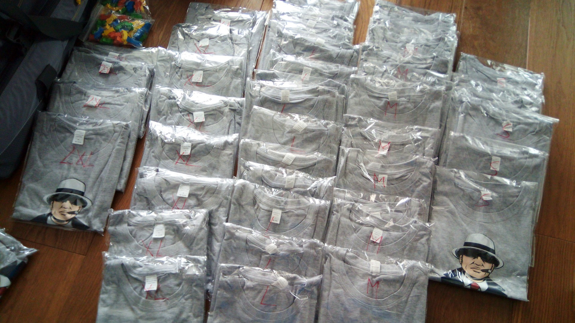 We have had these plus another 30 T-shirts to give away