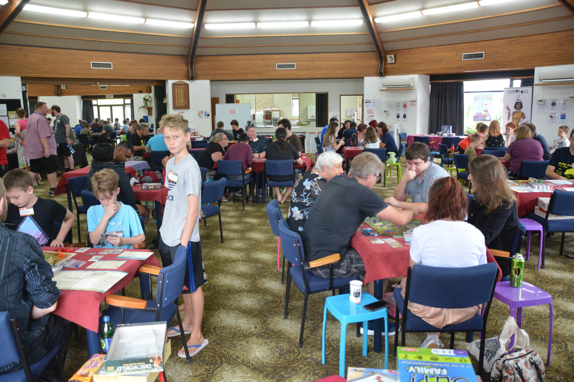 Within an hour, most game tables are filled.