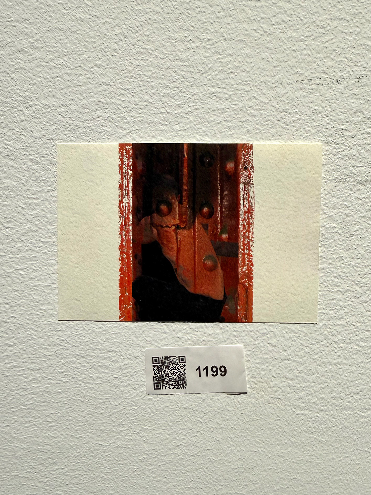 Biographies Postcard: When Blood Becomes a Stain Postcard 4” x 6” Laser printed on Craft paper 220 gsm intervened with acrylic, krypton clear glaze 2026 Exhibited at Postcards from the Edge Berry Campbell Gallery, New York City.