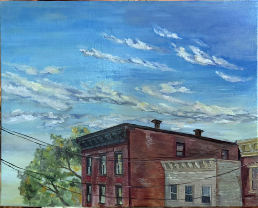 Power lines, oil on canvas, 2026