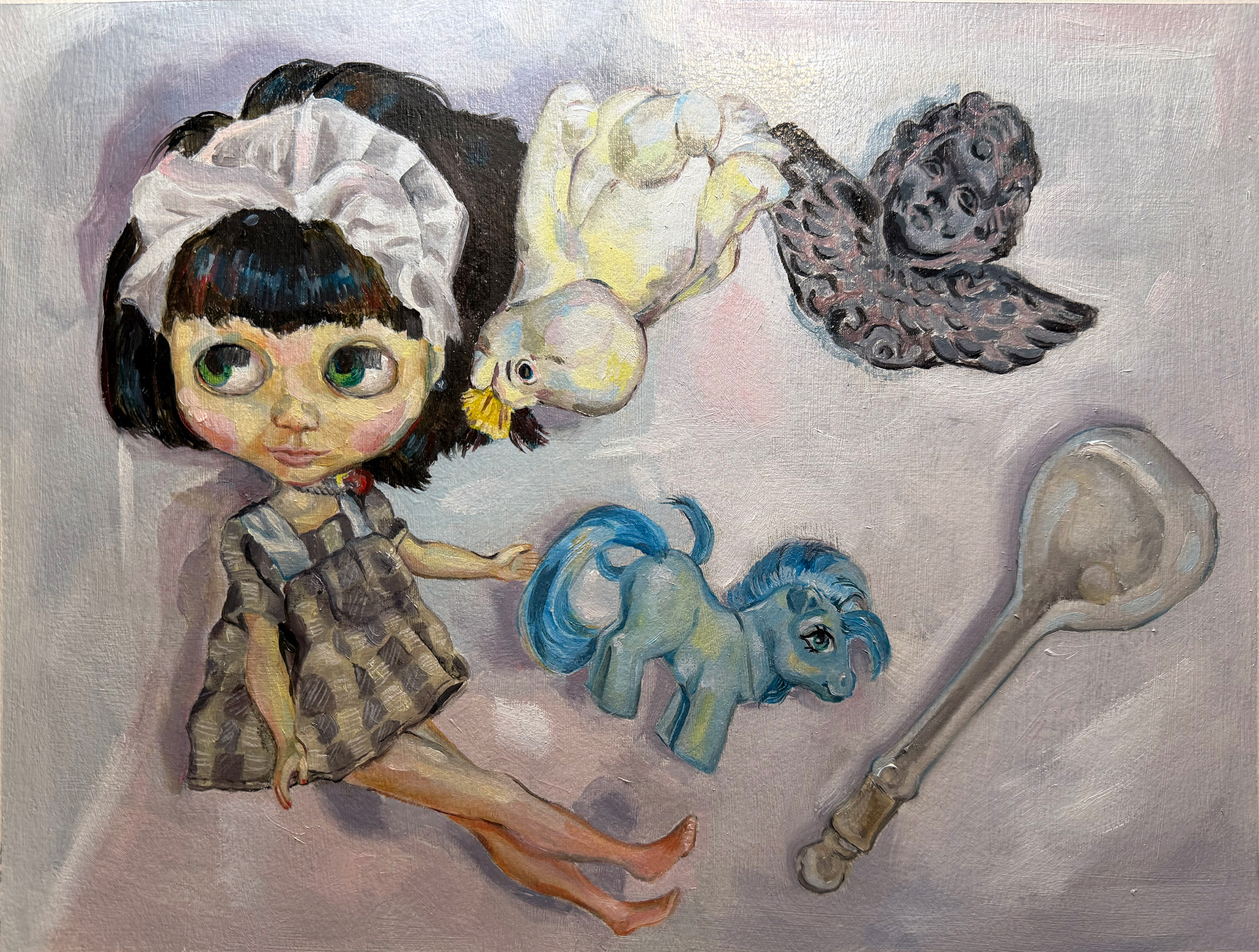 Stuff, Oil on paper, 2026