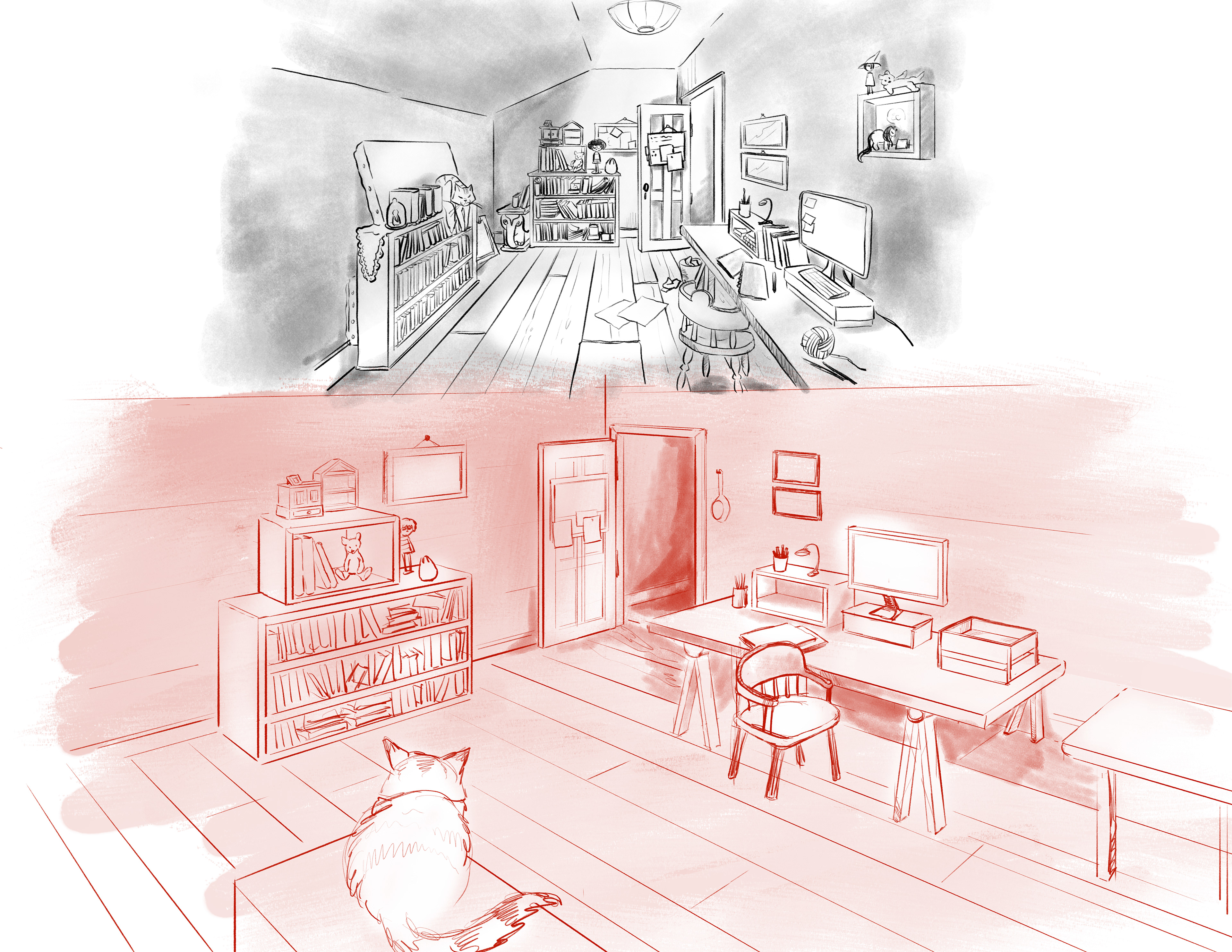 Room layouts (Cat's vantage point)