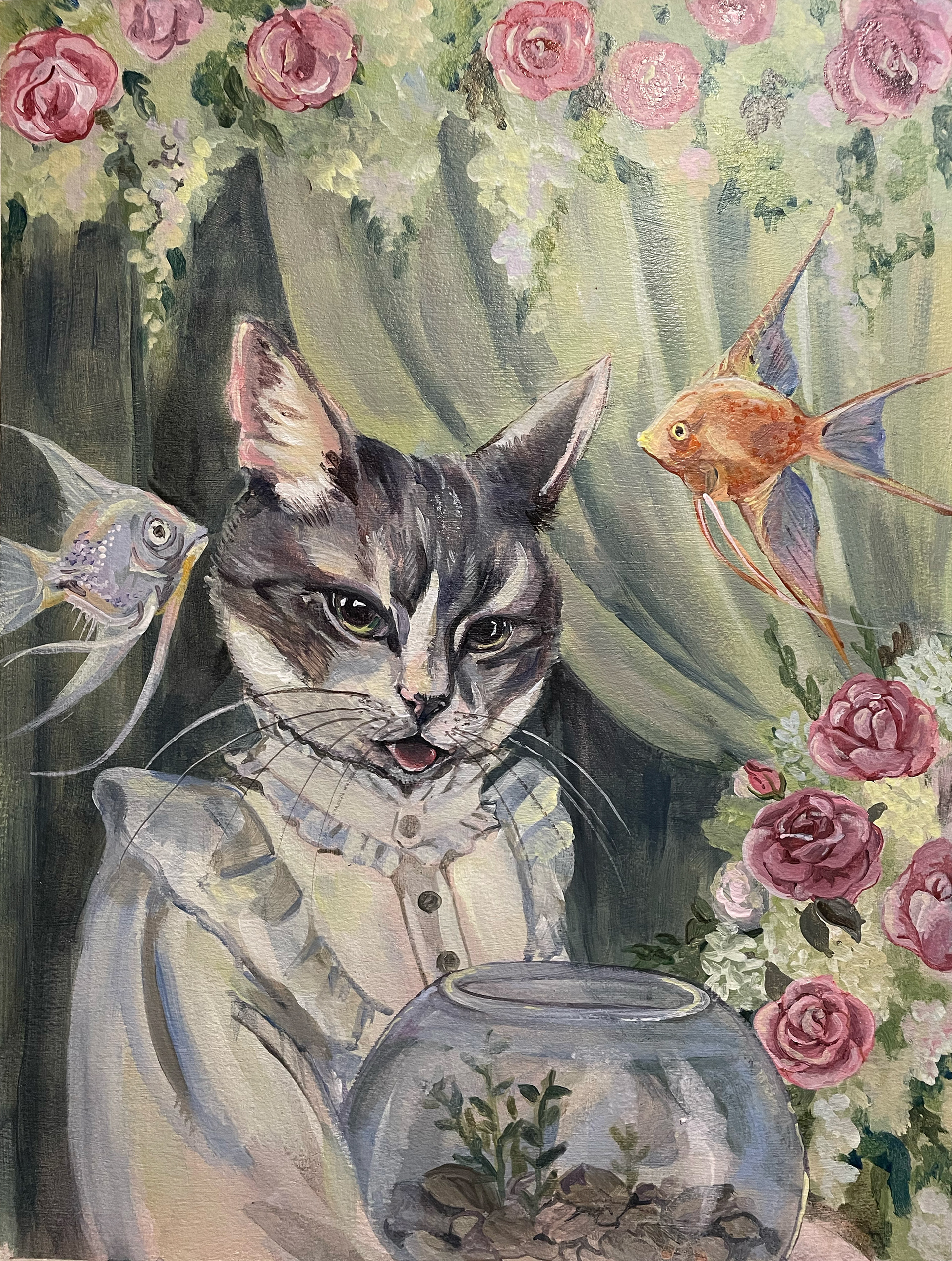 Fishbowl, Oil, 2025