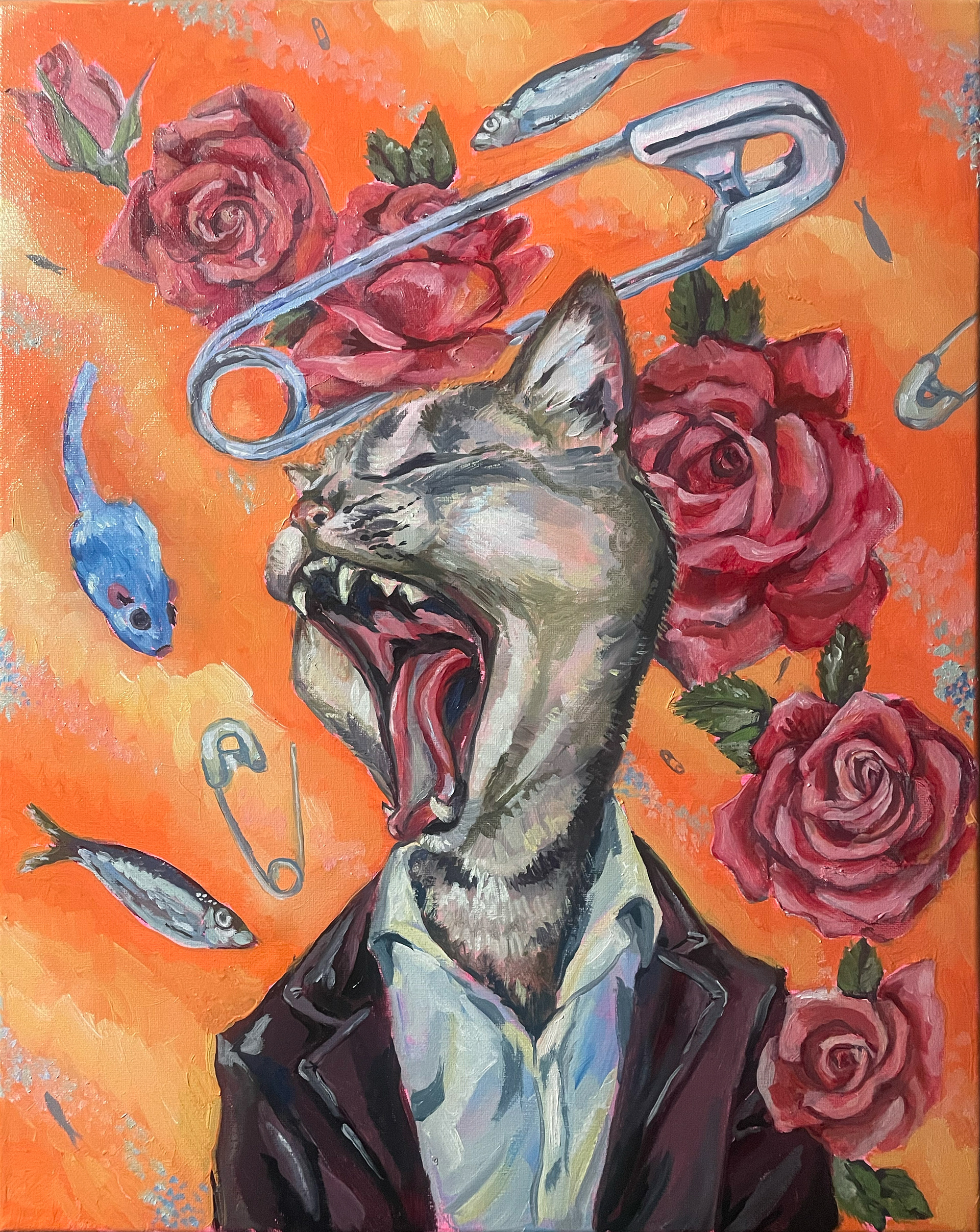 Cat Stuff, Oil, 2025