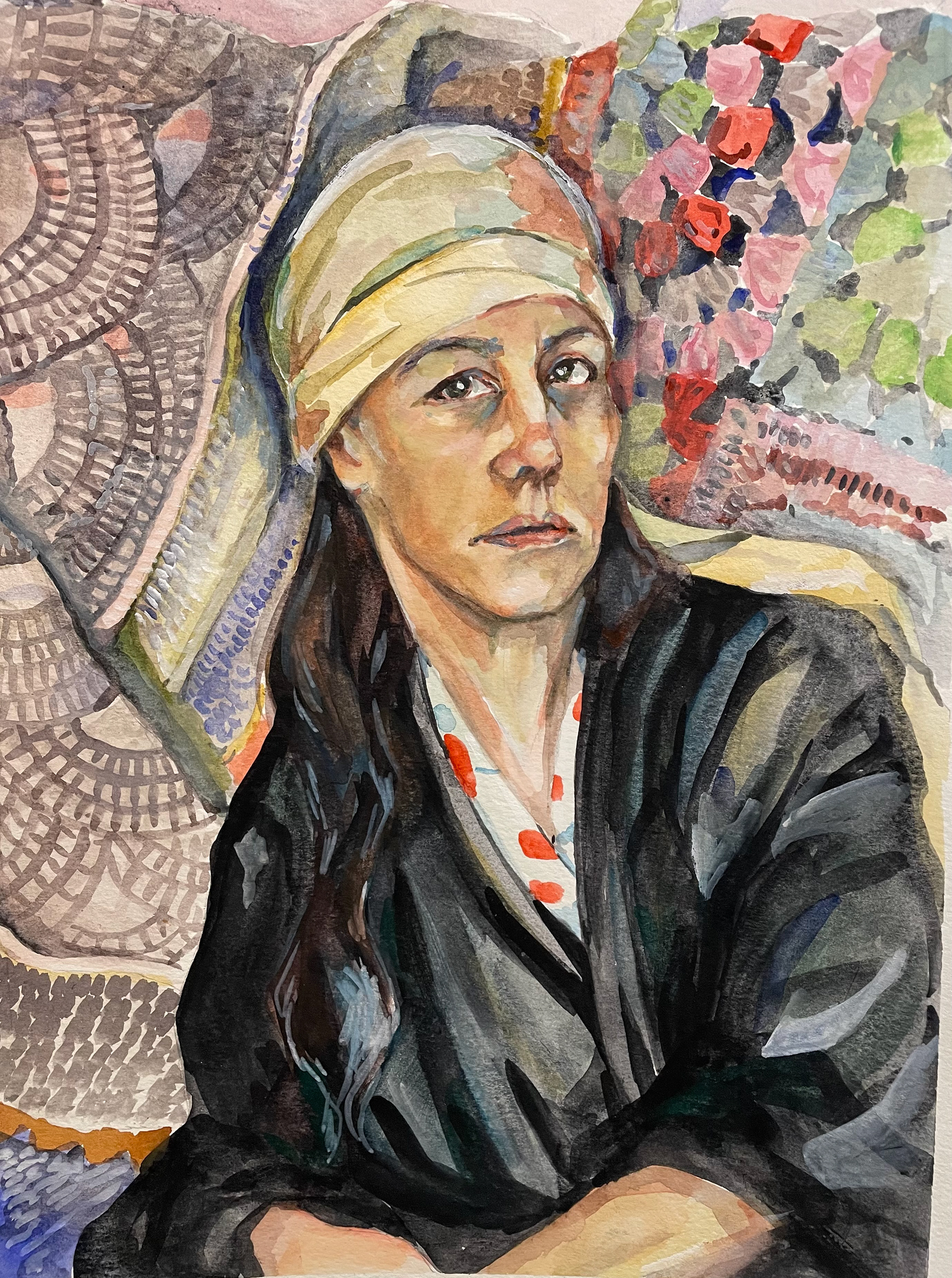 Blankets, Watercolor on paper, 2025