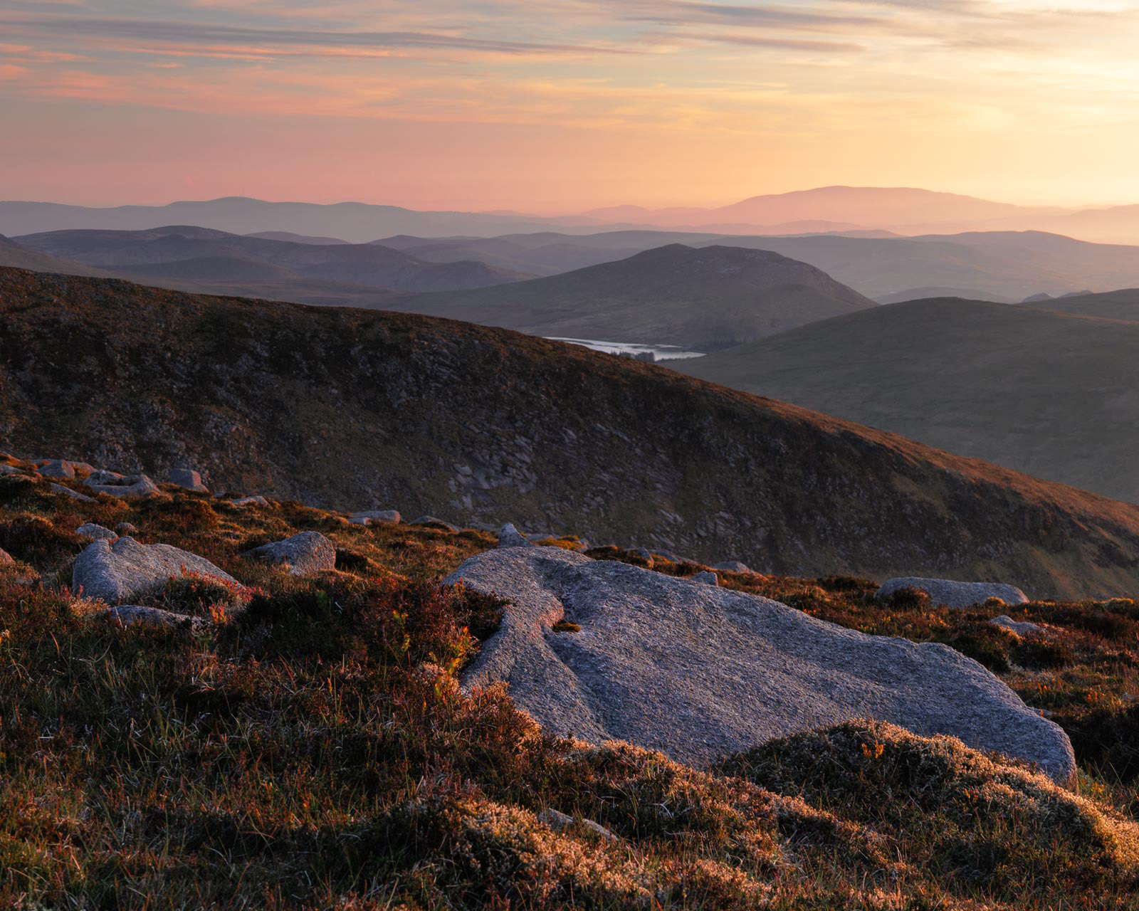 Sunset overlooking The Western Mournes from Meelmore