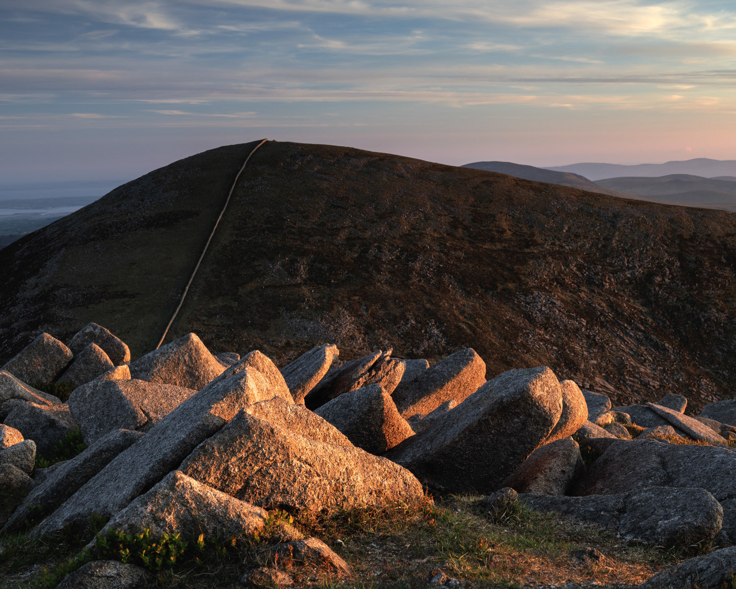 Sunset from Slieve Meelmore