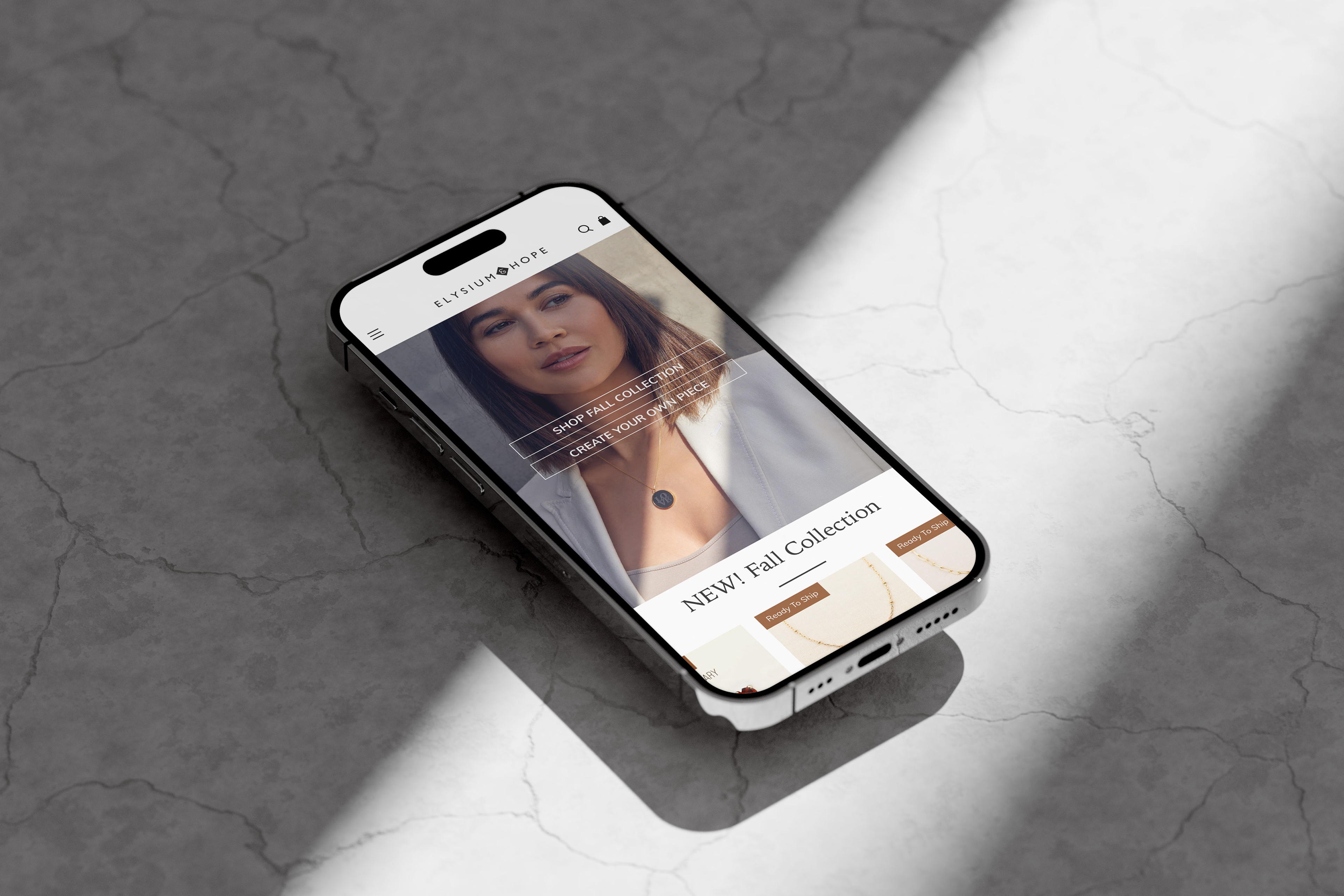 elysiumhope.com redesign (Elysium's subsidiary brand for women's jewelry)
