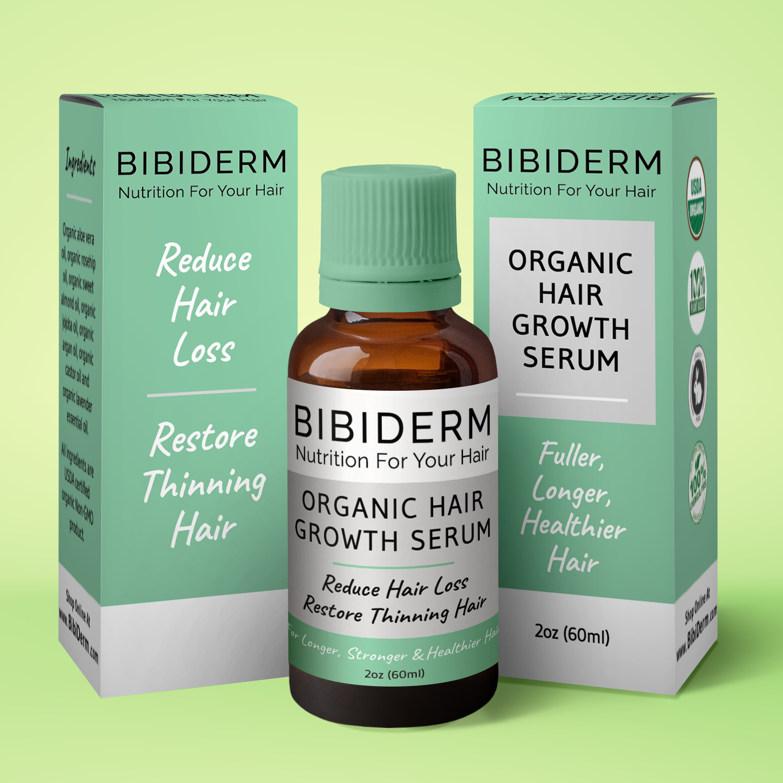 I used a modern color palette, font, and spacious layout for this box and label set.