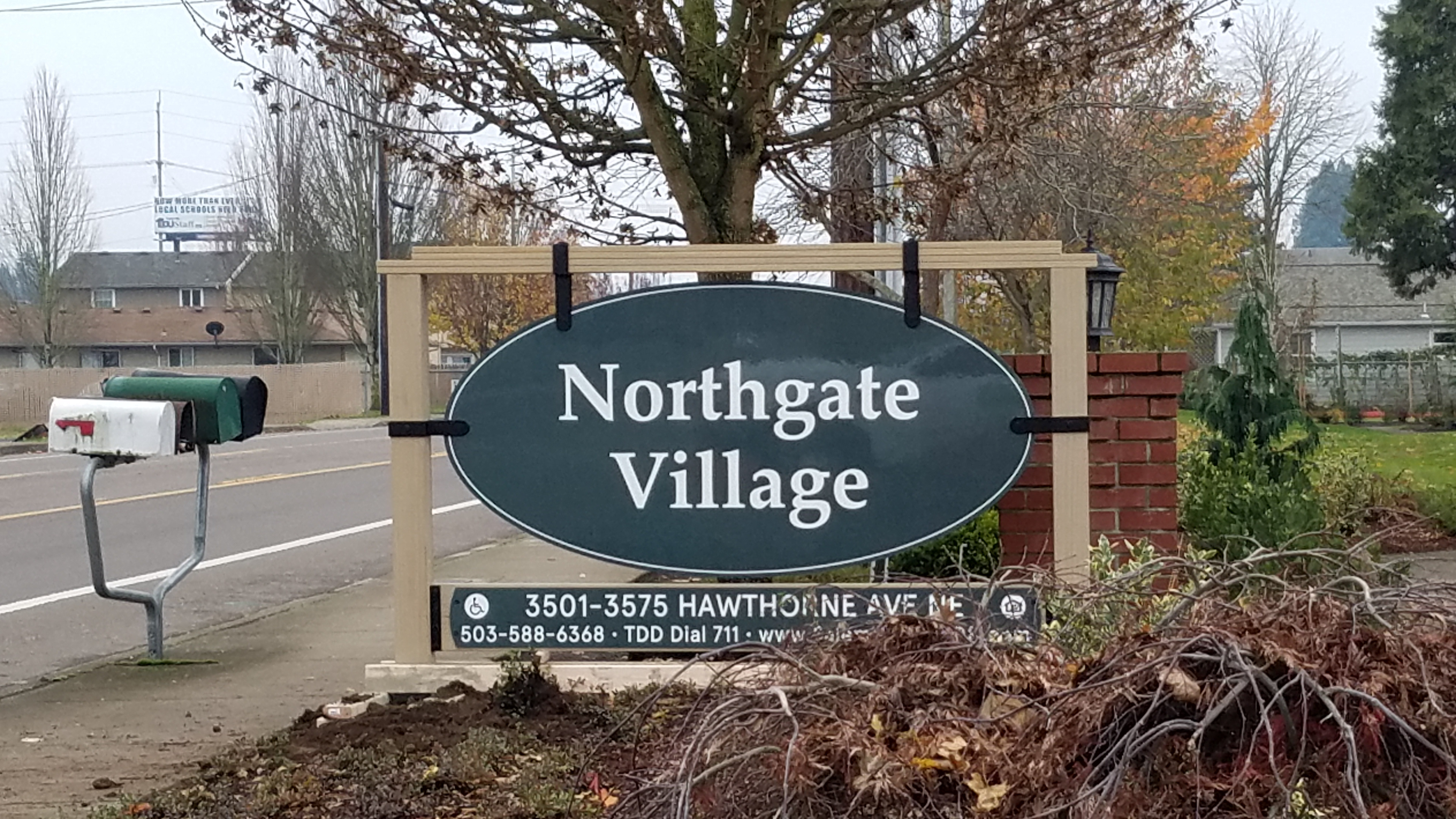 For Livingston and Northgate Village apartments, I engineered sign structures that tie the properties together under one visual brand identity. The challenges for this project included considering the durability of the materials, the overall rigidity and stability of the sign frame, and developing an identity that would look cohesive with the existing buildings and landscaping. The signs were made out of brackets that I designed for the project, a composite decking material, and aluminum signage panel.