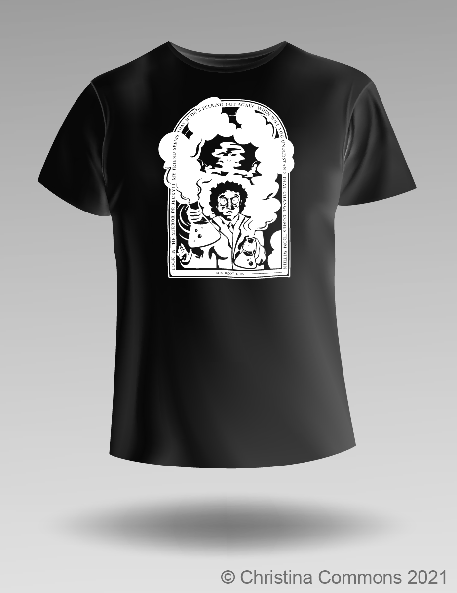 Shirt design for the "Trying to Hyde" album release tour 