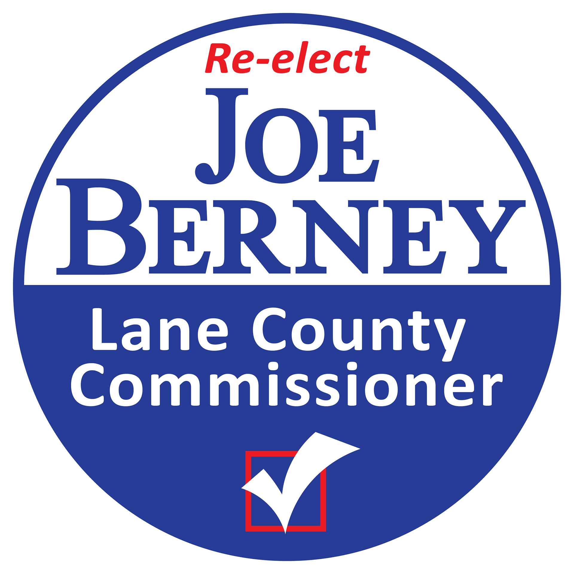 A logo for political candidate Joe Berney who ran for County Commissioner in Lane County, Oregon. The client wanted the logo to be simple yet memorable, and easily applied to different promotional materials like buttons and stickers.