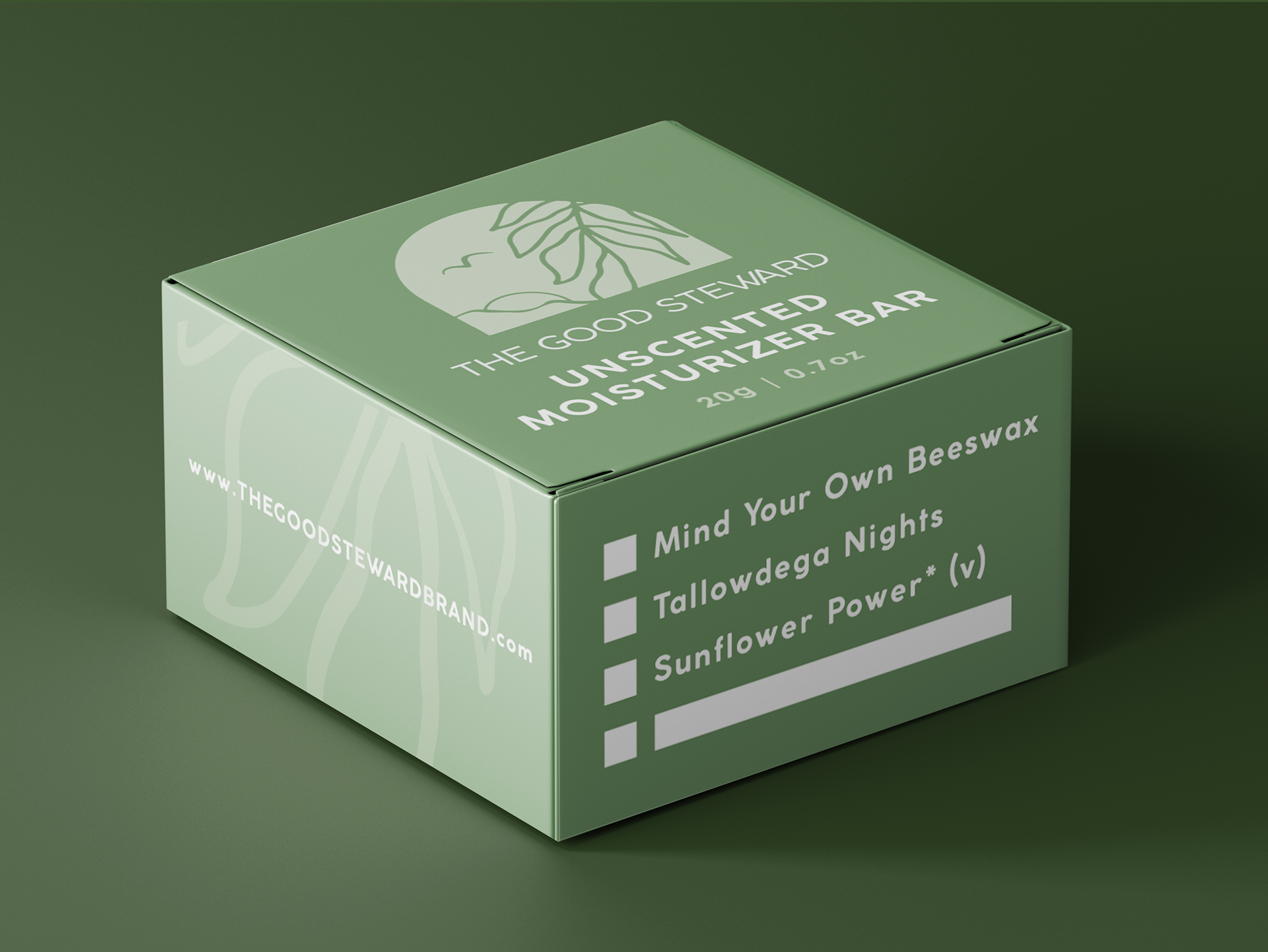 I designed this minimal box using calming colors, a clear modern font, and versatile function for multiple products.
