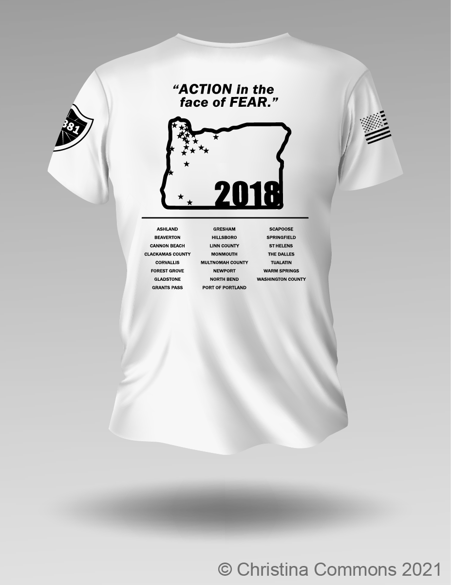 Shirt design for 2018 police academy graduating class
