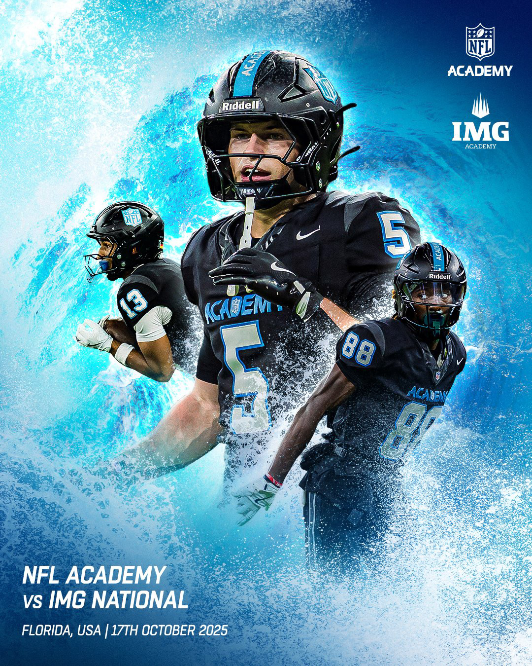 NFL Academy (cenrter and right photo)