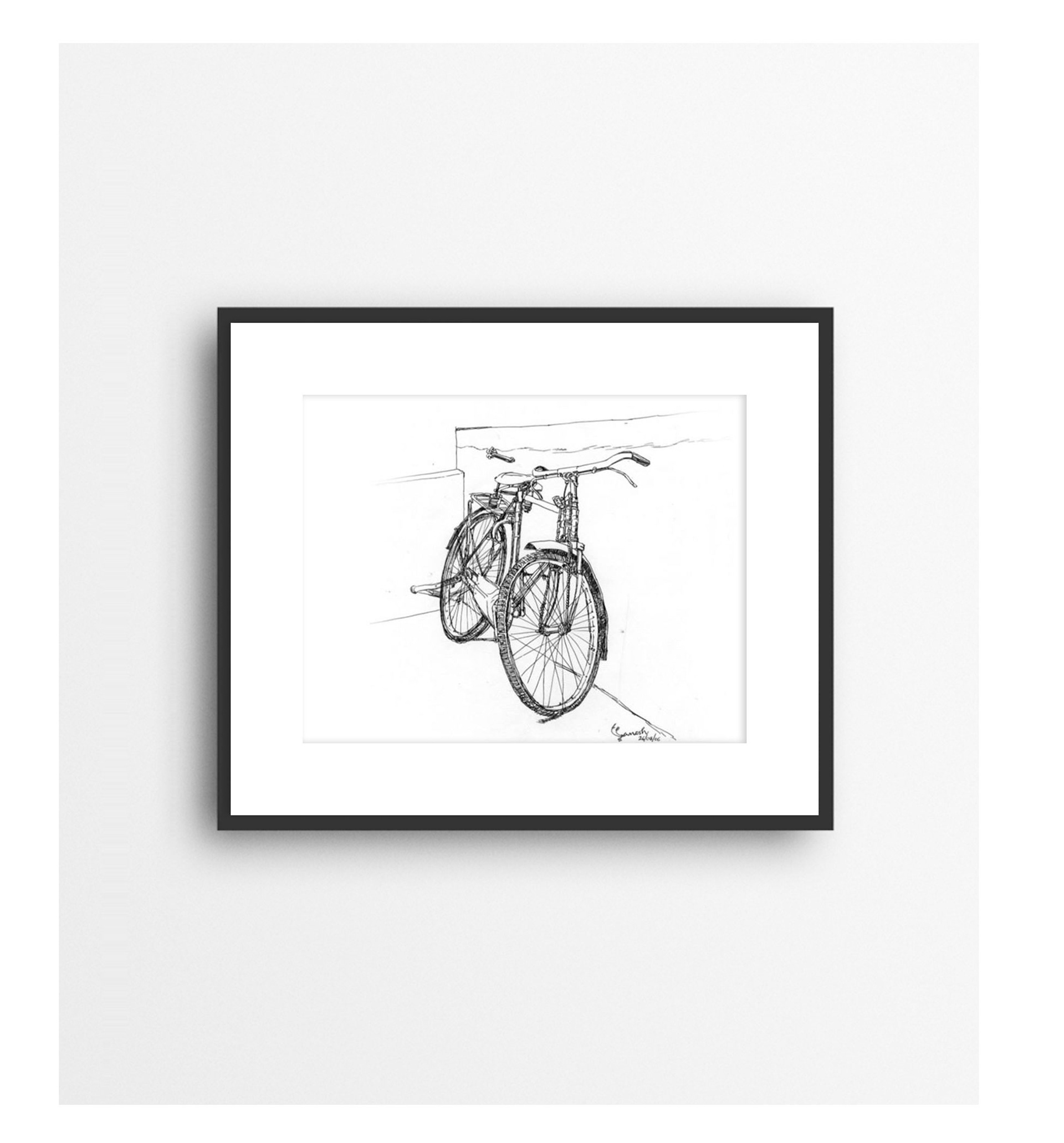 Bicycle-Pen and Ink on paper