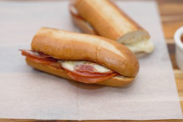 All Meat Homemade meat sauce base, ham, salami & pepperoni and mozzarella.