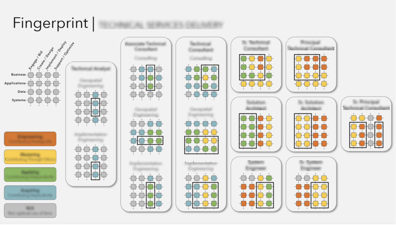 An incomprehensible mess of unintelligible career development diagrams.