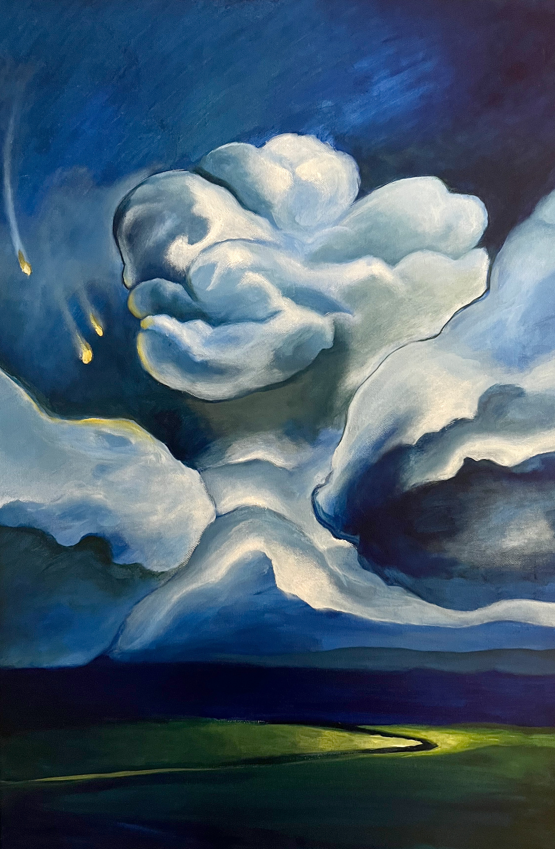 Acrylic Painting of Clouds