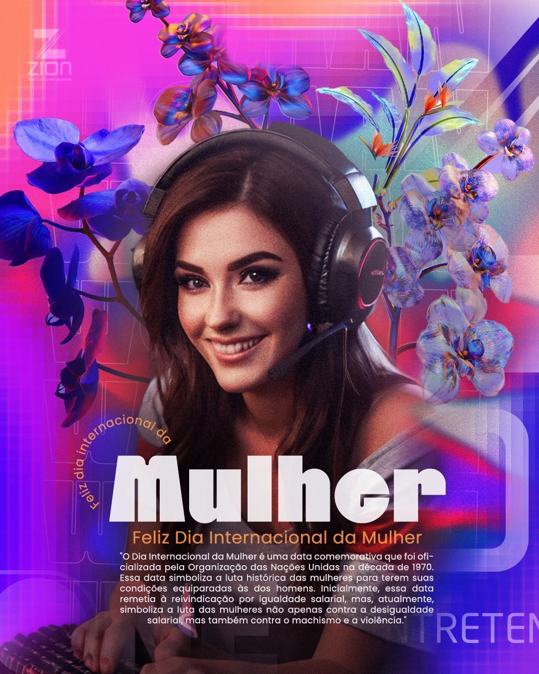 Post para celebrar e reconhecer a importância das mulheres em nosso dia a dia.