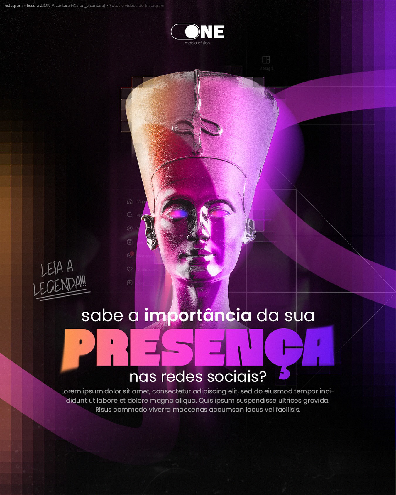 Post com foco em copy para legenda. A imagem atua como gancho visual.