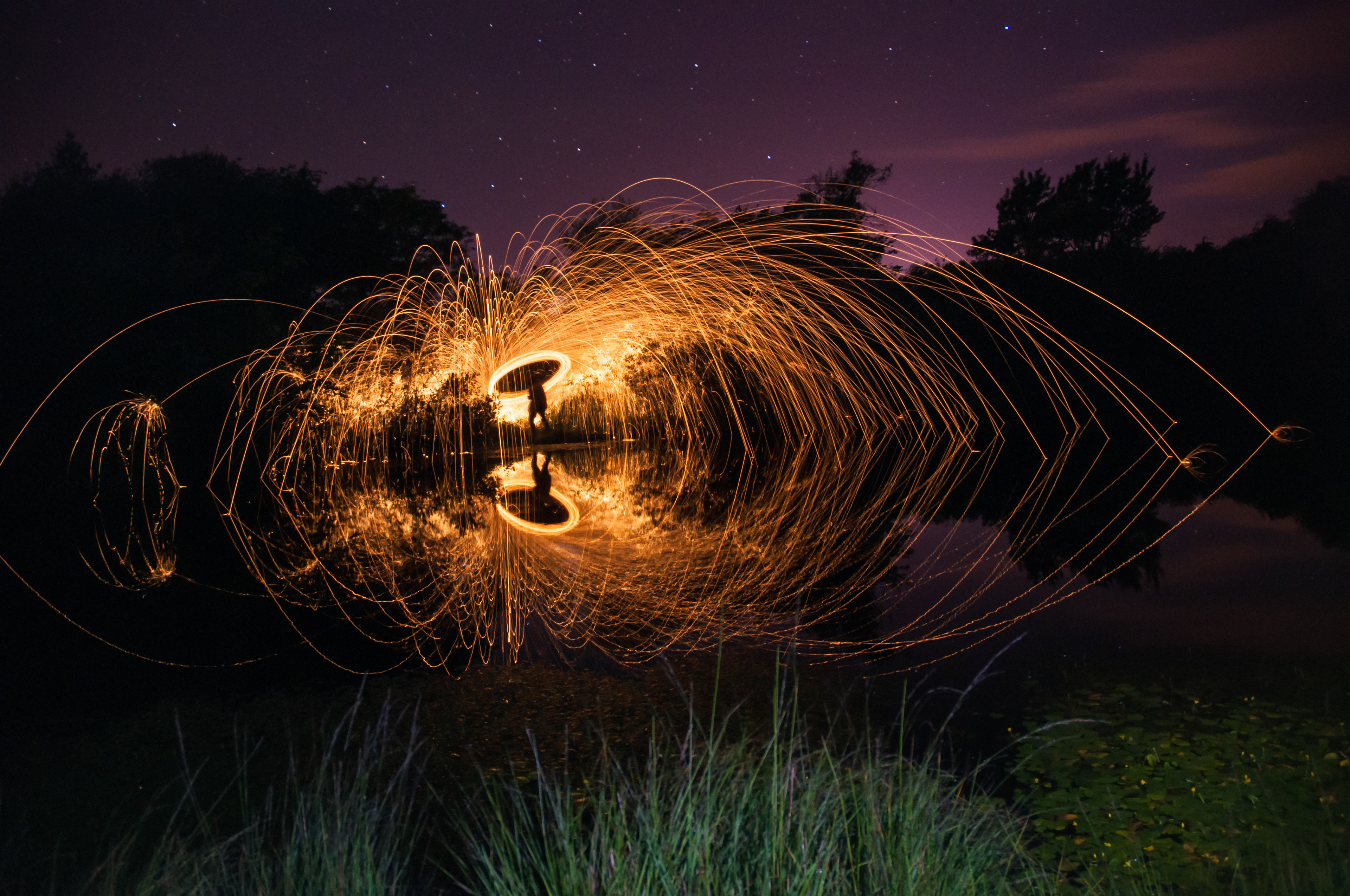 light painting in Cornwall