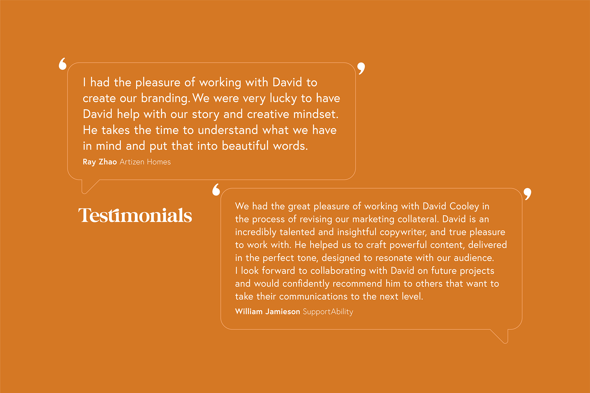 David Cooley Copywriter