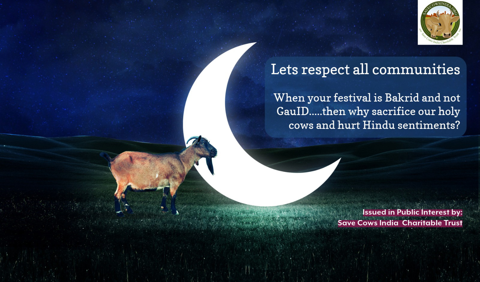 Ban Cow Sacrifice on Bakrid