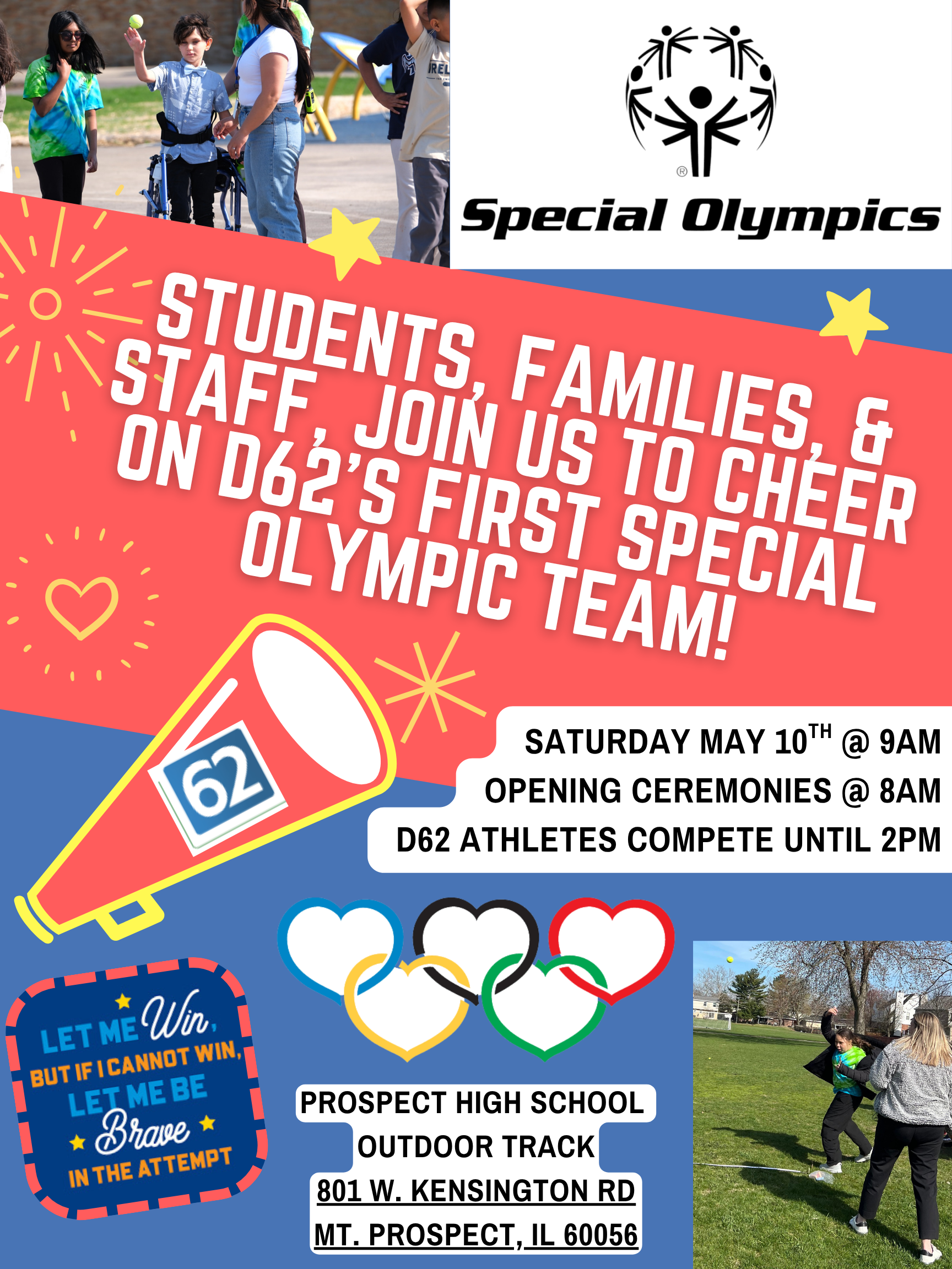 Flyer created to promote local Special Olympics student athletes