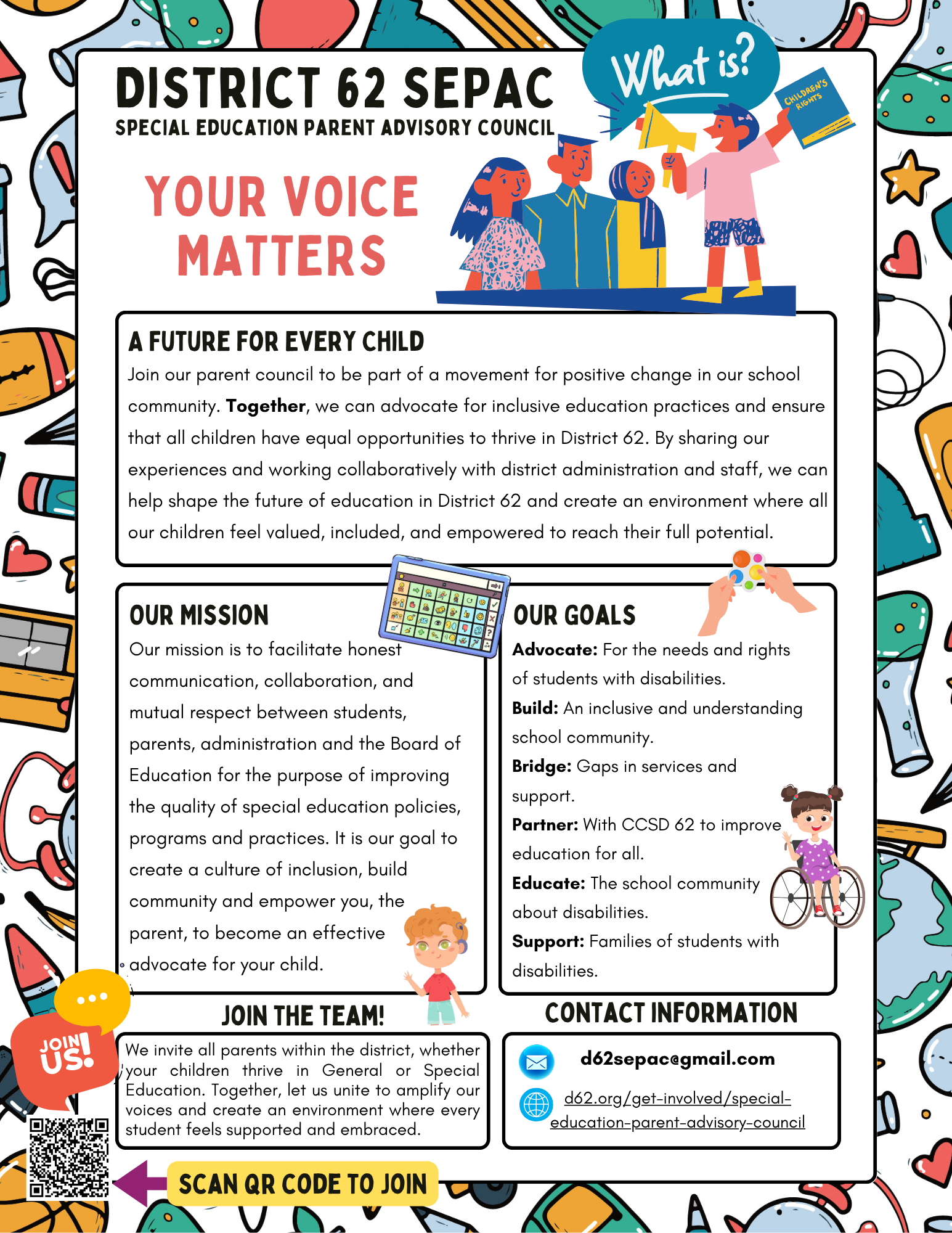 Infographic created to promote SEPAC