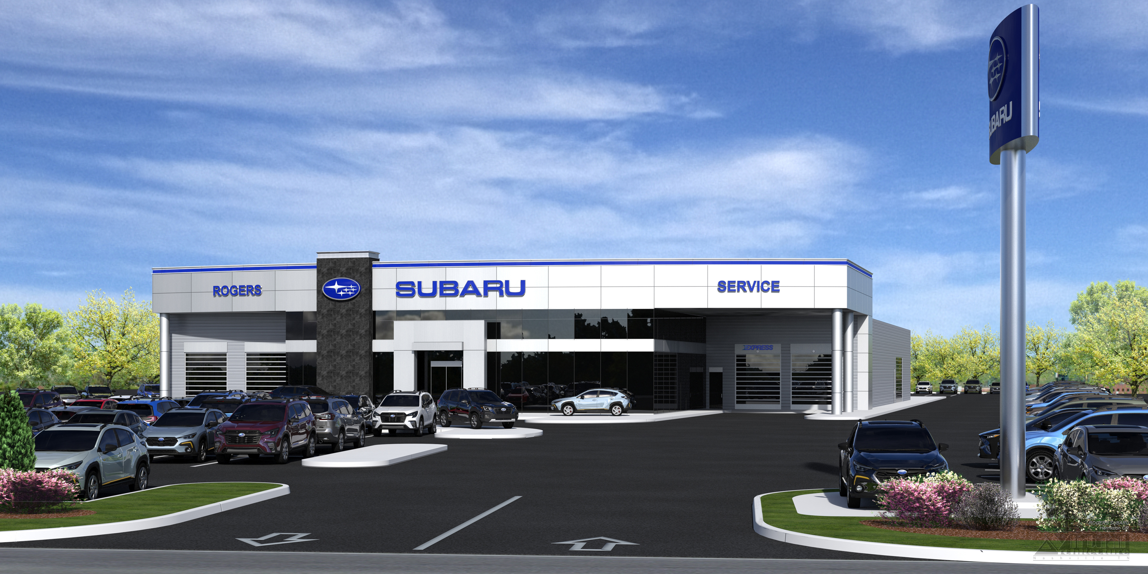 Rogers Subaru Hermiston OR dealership rendering