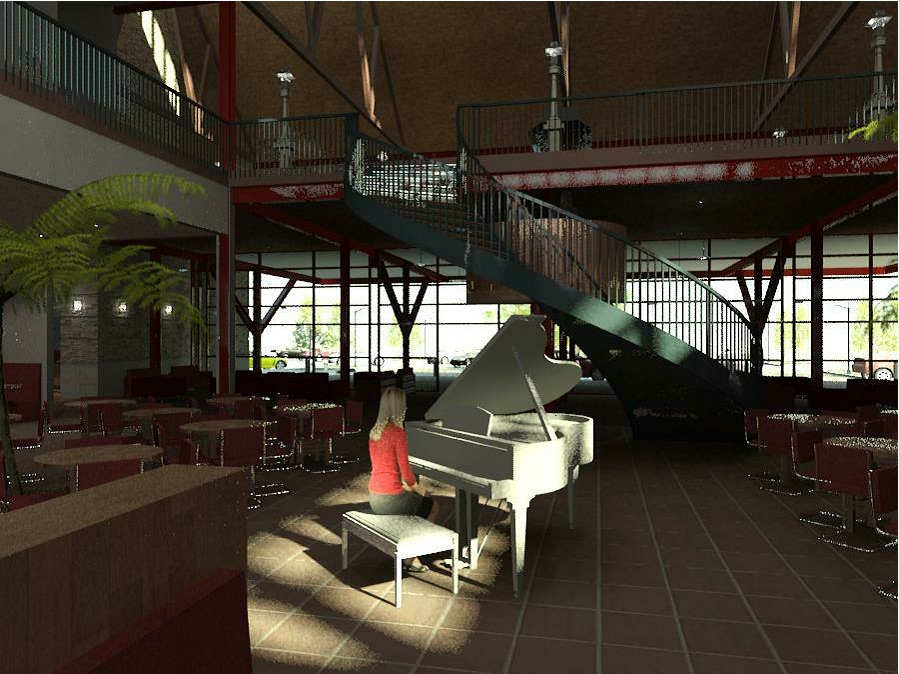 Piano bar lobby restaurant