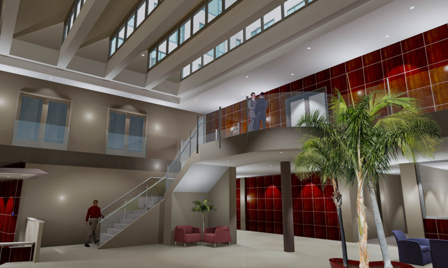 Hotel Memphis Roberts Clarion lobby rendering