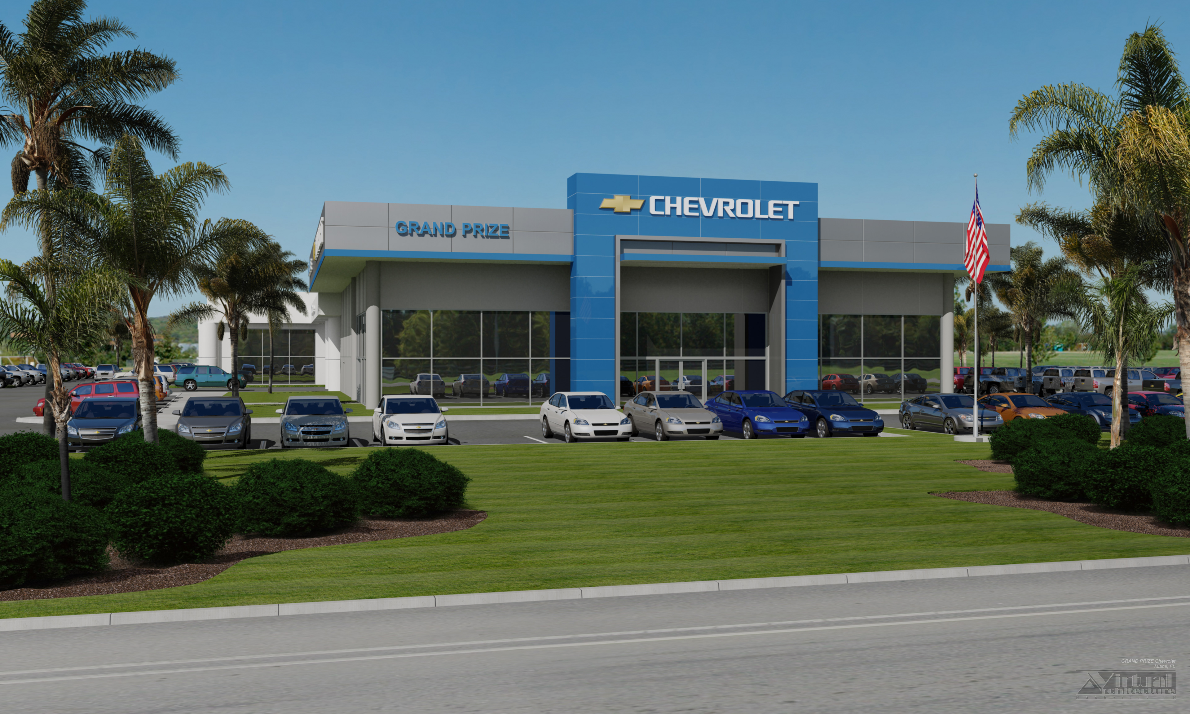 Grand Prize Chevrolet Miami FL dealership rendering