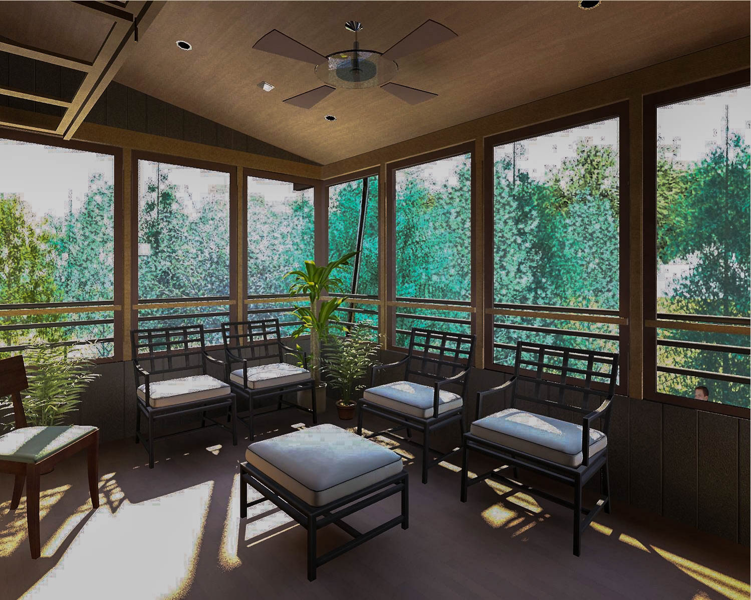 Three Season Porch with interchangeable screens and windows