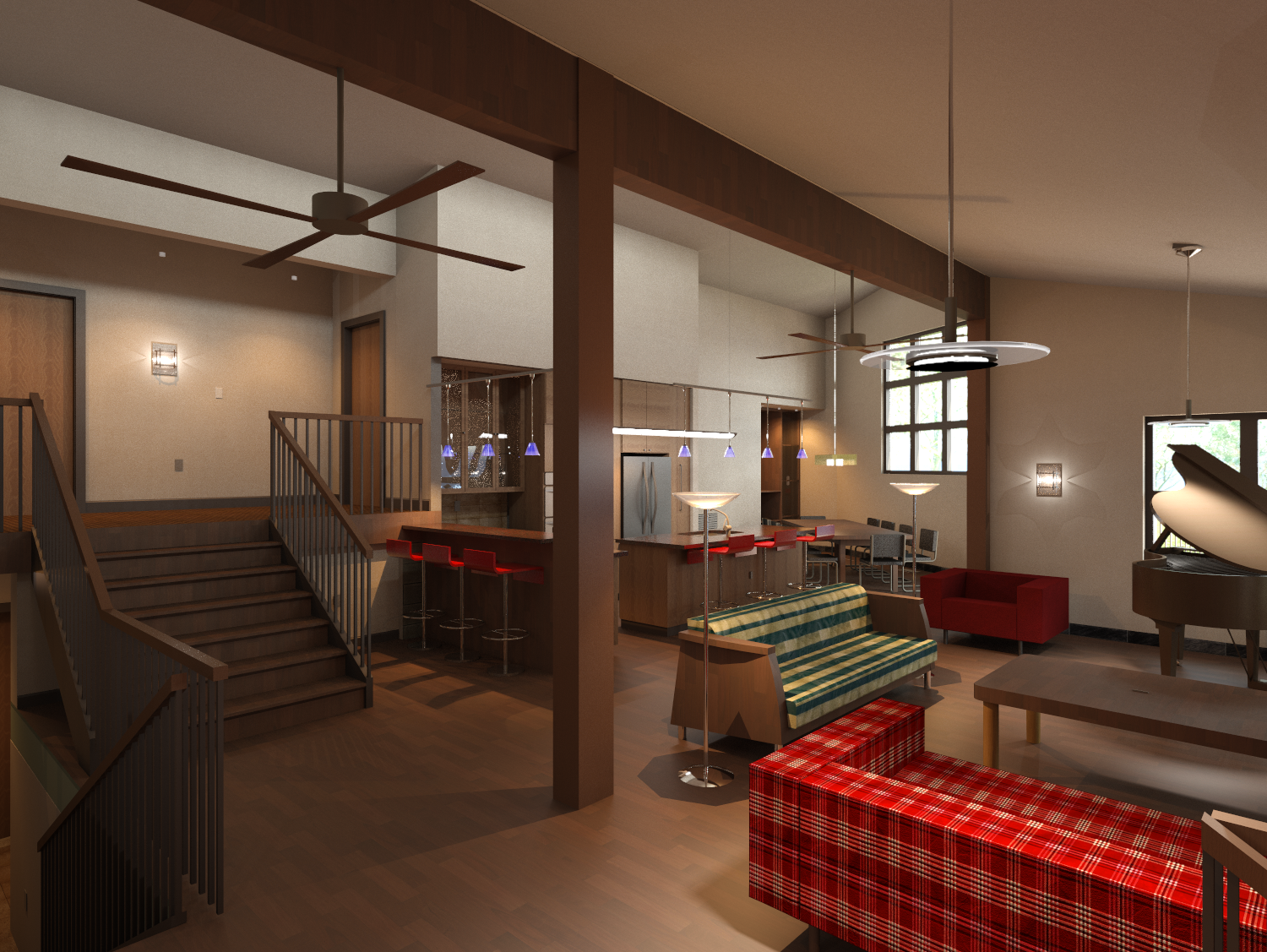 View from Entry toward Kitchen