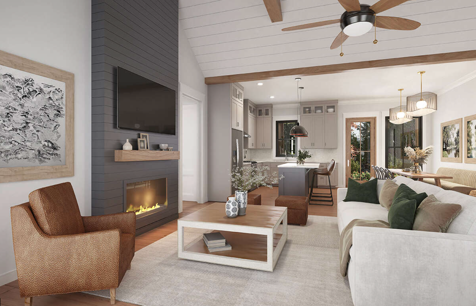 Vaulted Ceiling Great Room