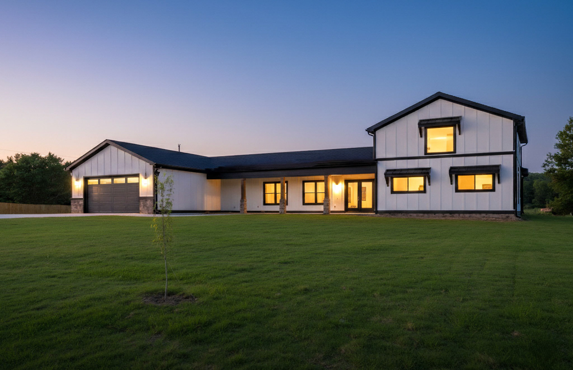 Front Elevation at Night