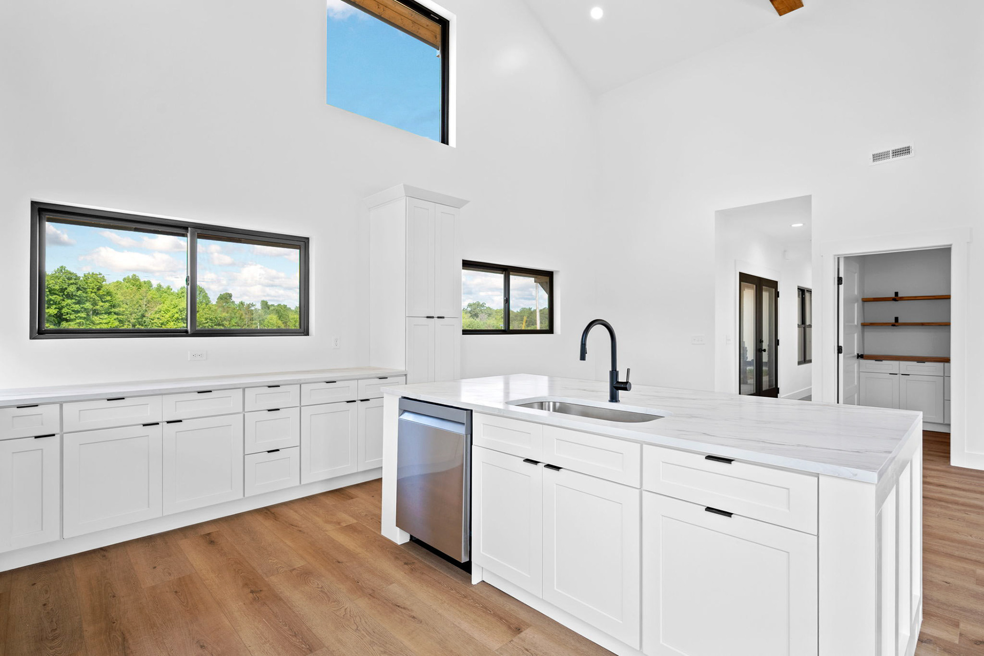 Kitchen Featuring Quartzite Countertops