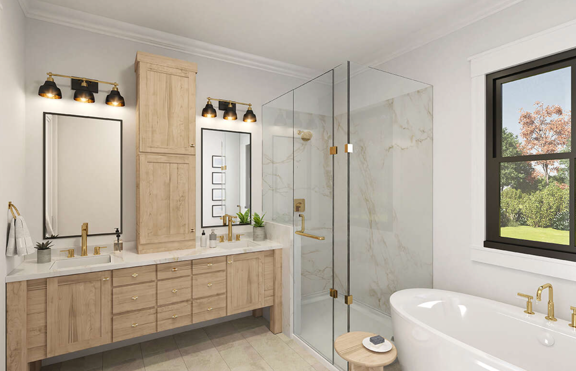 Double Vanity Primary Bathroom