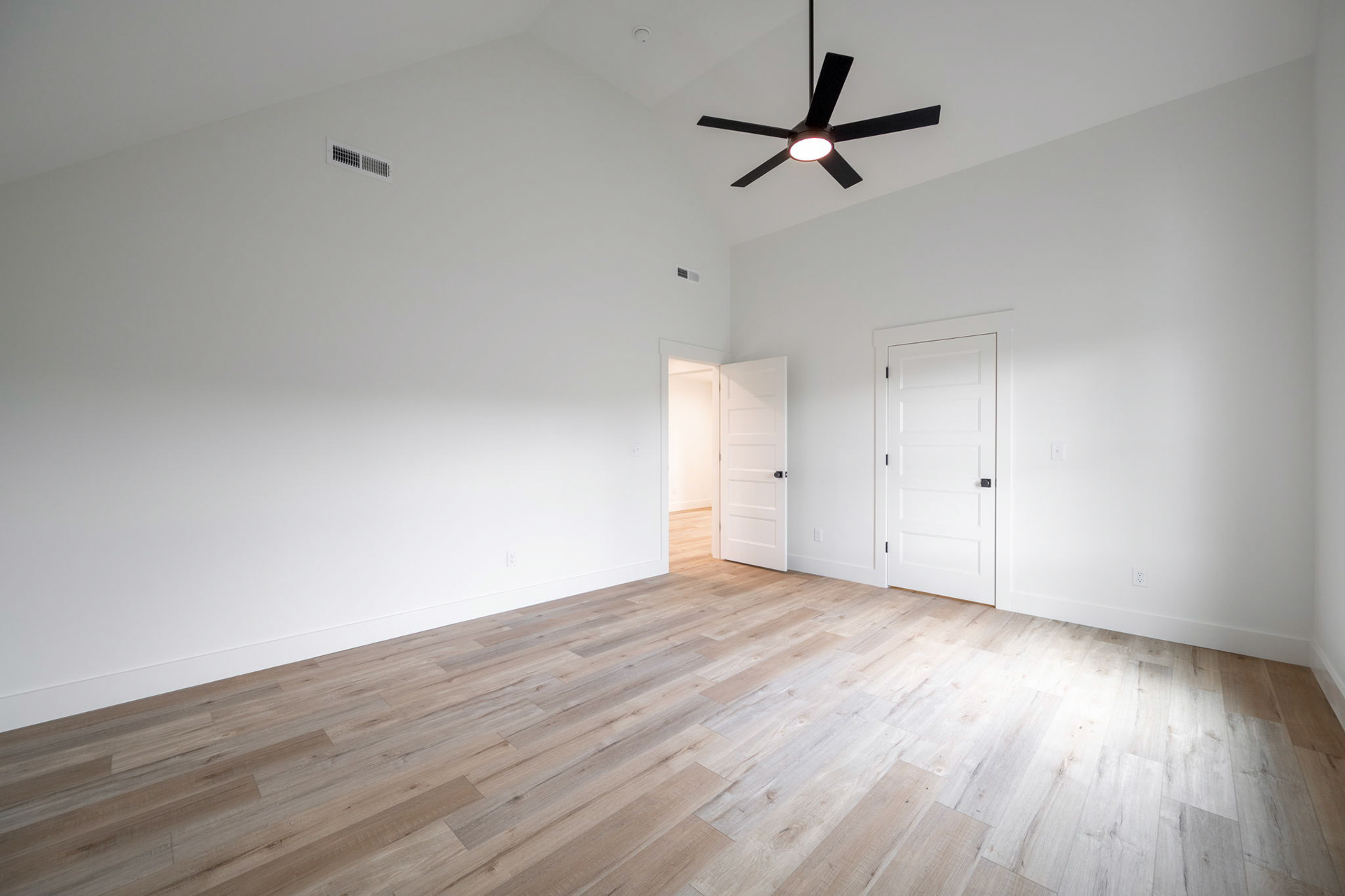 Upstairs- 3rd Bedroom Featuring Vaulted Ceiling