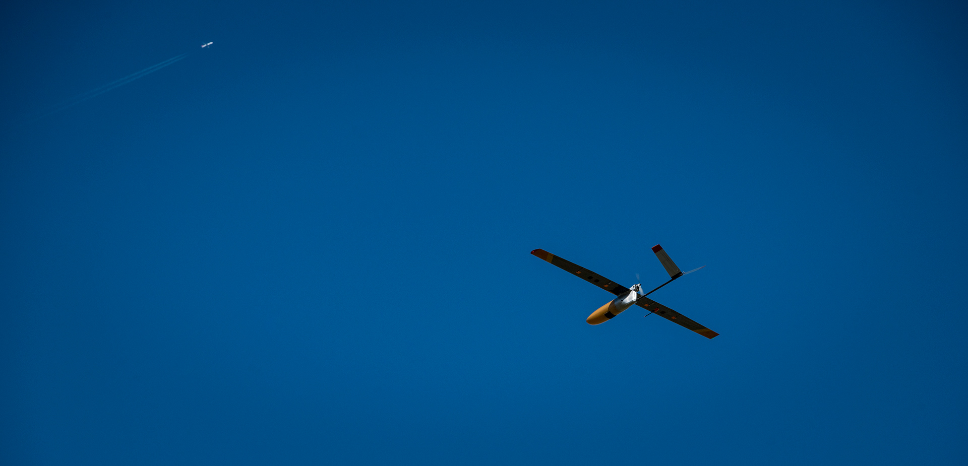 Working drone over a Colorado sod farm.