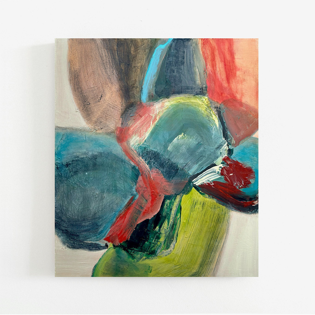 Budding flower, A130624, acrylic on panel, 52/64cm, 2024