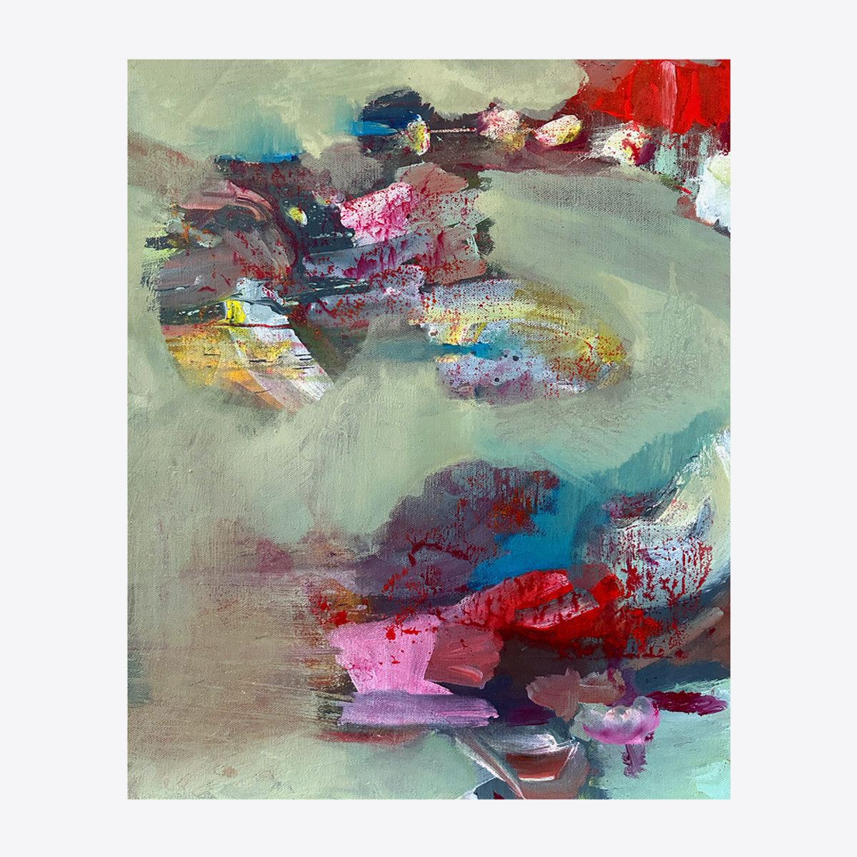 Moving through layers of noise, the landscape becomes clearer., 50/60cm, 2026