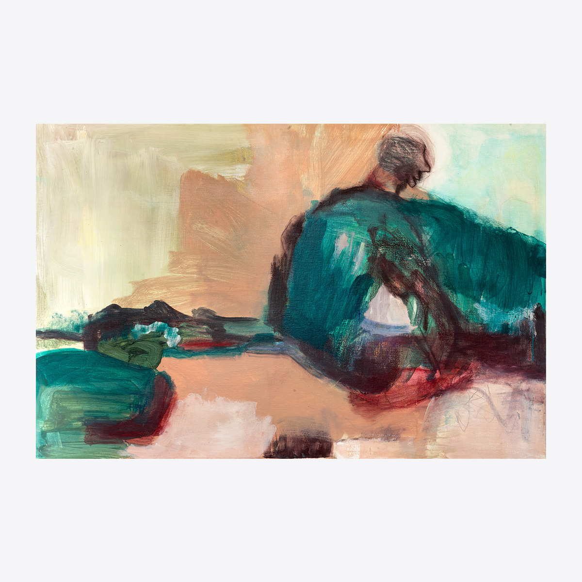 Man in Landscape, 80/120cm, 2023