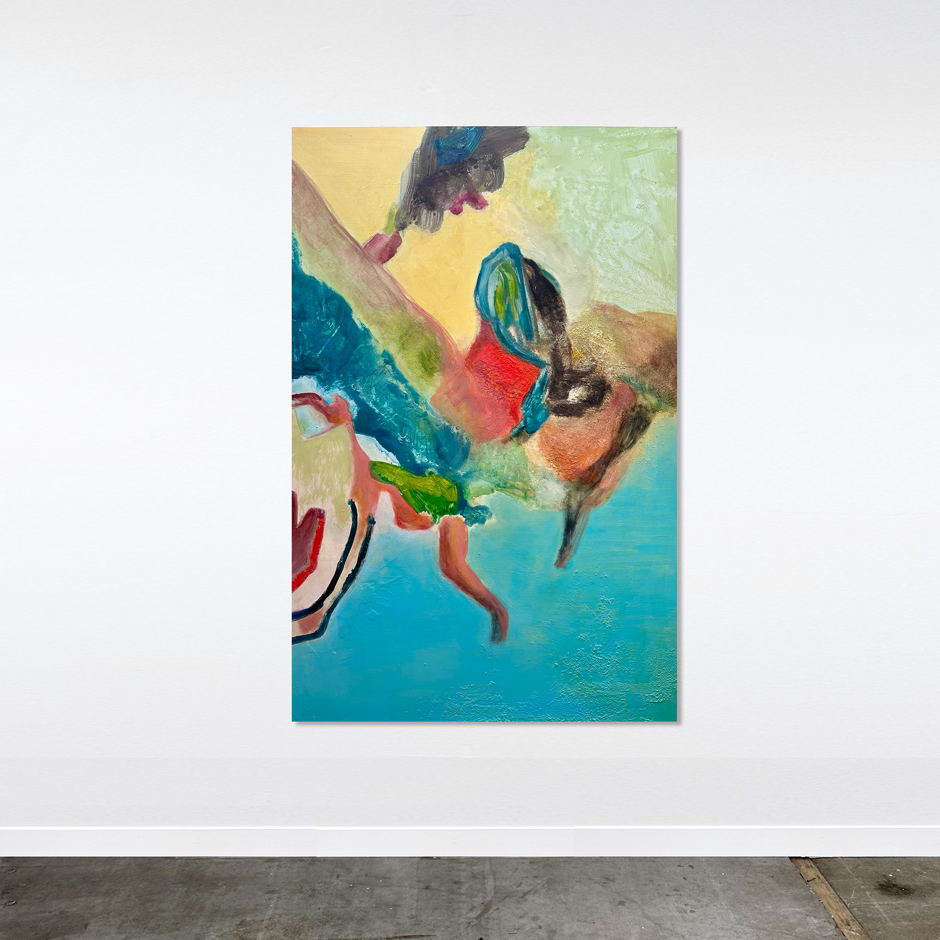 Animal Proximity, acrylic, sand on alu panel, 90/140cm, 2025